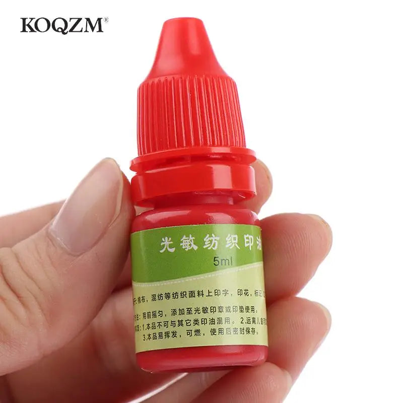 5ml Ink Waterproof Ink Special Ink For Students Children Name Stamp Textile Clothes Printing On Clothing Wash Not Fade
