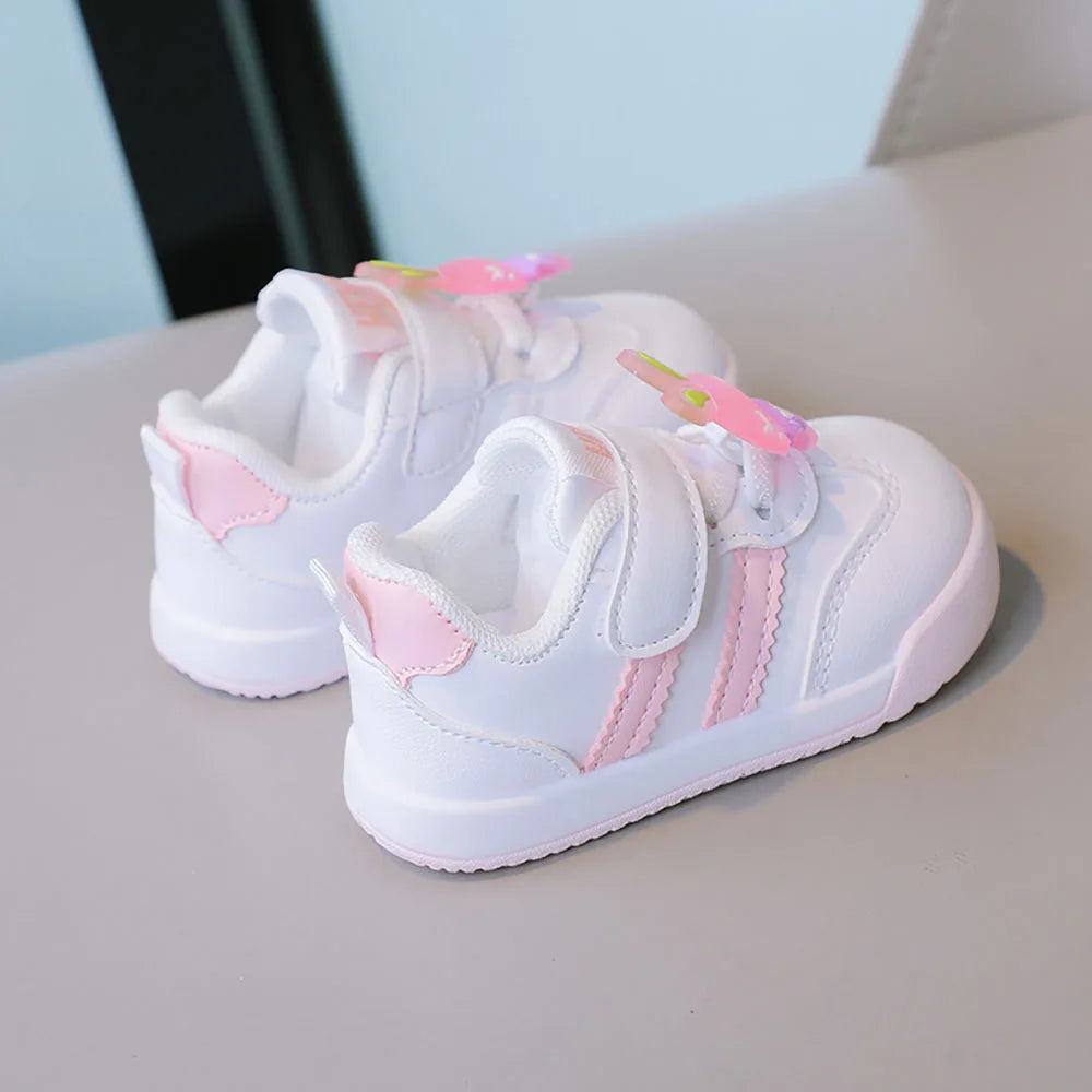 Autumn Children's Sport Shoes PU Leather Toddler Shoes For Baby Cute Rabbit Sneakers For Kids 2024 Trend Fashion Tennis Shoes