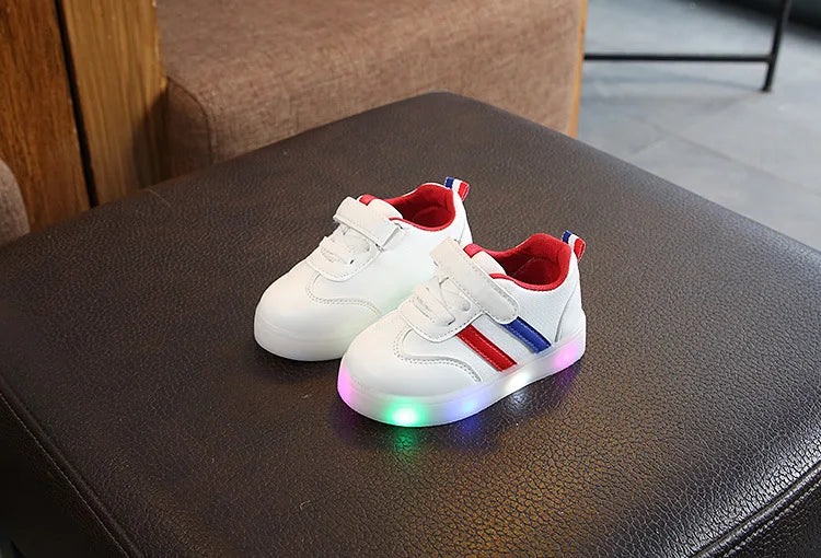 Kid Tennis 2024 Spring and Autumn Children LED Sneakers Boys Glowing Shoes Kids Baby Girls Toddler Shoes with Light Up Luminous