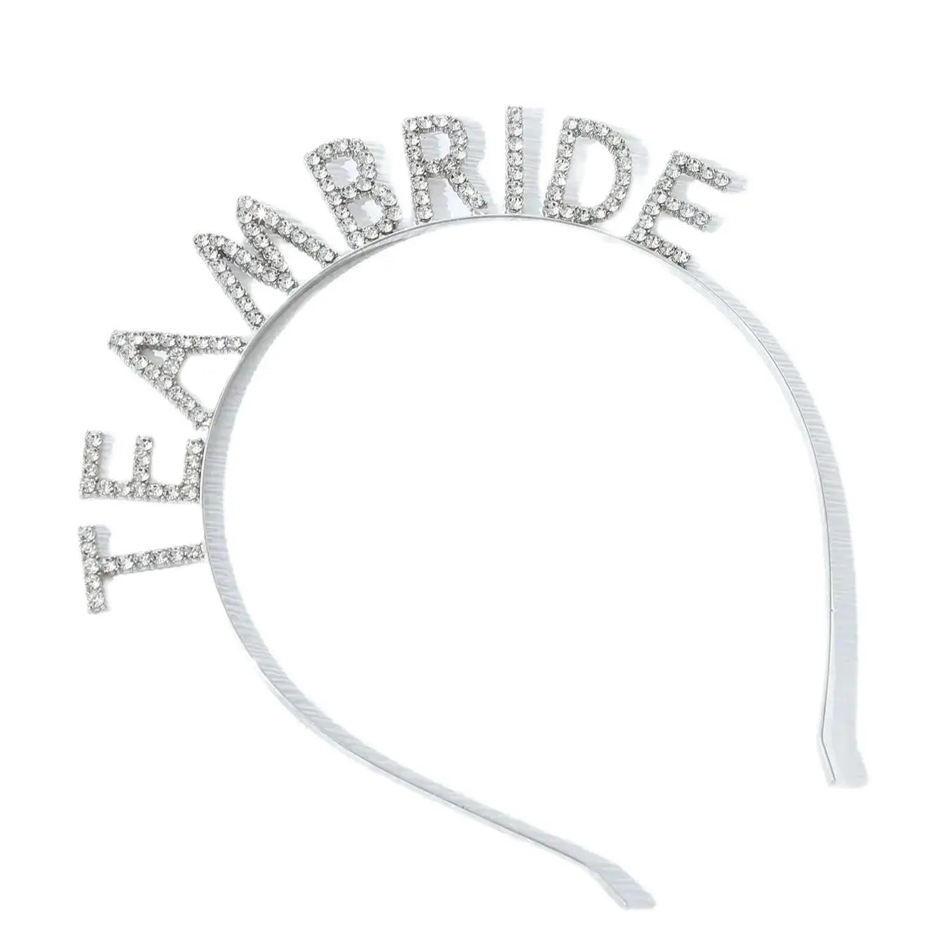 1 Team Bride Monogram Alloy Sparkling Rhinestone Wedding Accessory Bridal Headband