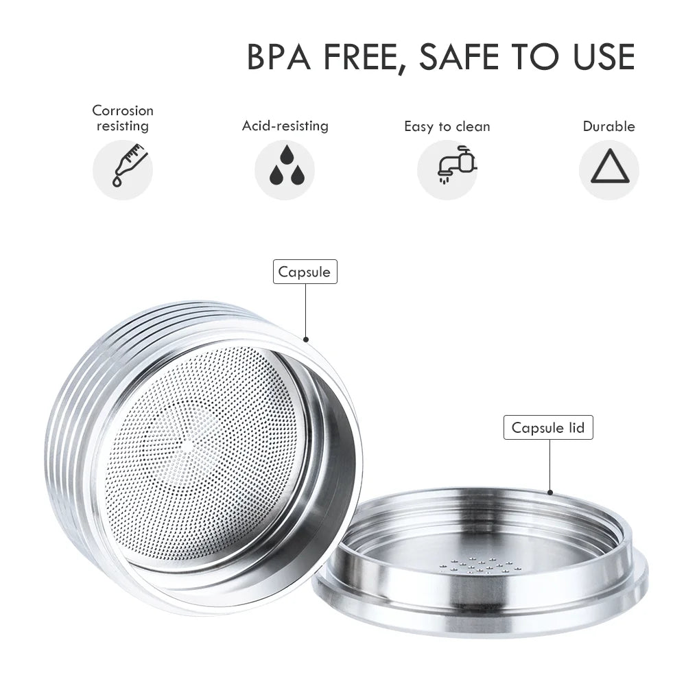 Reusable Coffee Capsule for Delta Q Milk qool Pod Stainless Steel Cápsulas Reutilizáveis Café for Delta q DIQ7323 Machine Filter