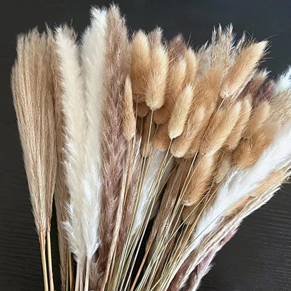Pampas Grass Decor Boho Home Decor Bouquet Natural Fluffy Dried Flowers for Wedding Floral Arrangements Wall Farmhouse Table Dec