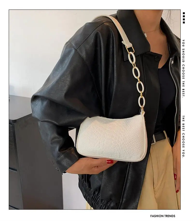 Fashion Felt Shoulder Bags For Women Women'S Subaxillary Bag Design Advanced Texture Armpit Handbags Purses Crescent Saddle Bag