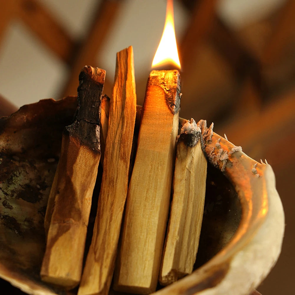 5-50Pcs Palo Santo Scented Aroma Sticks Natural Crude Wood Strips Room Fragrance Strip Peru Flavor Yoga Healing for Purifying
