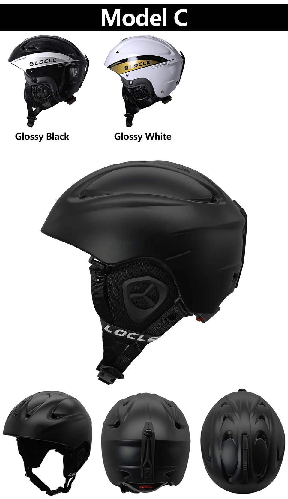 LOCLE Ski Helmet Men Women Integrally-molded Children Kids Skiing Helmet Skateboard Ski Snowboard Motorcycle Snowmobile Helmet