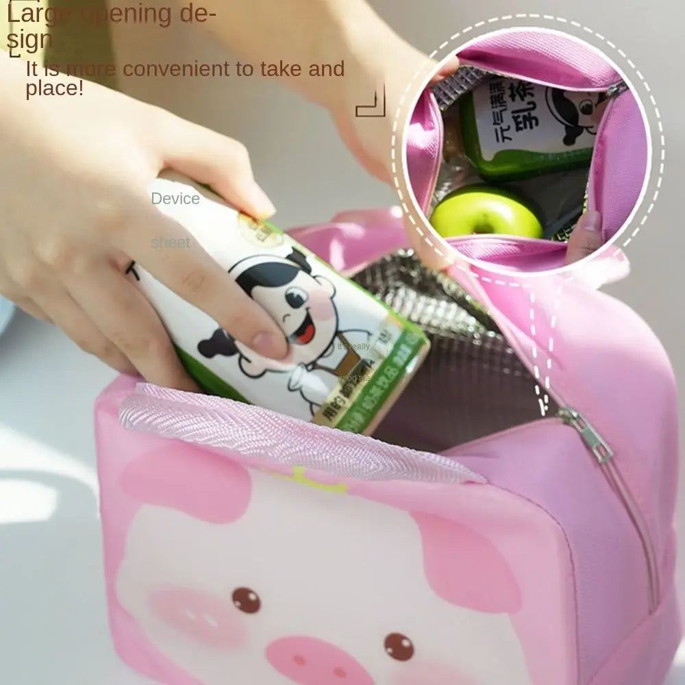 Portable Cartoon Lunch Bag Non-woven Fabric Lunch Box Accessories Tote Food Small Cooler Bag Thermal Bag Lunch Box Food Bags