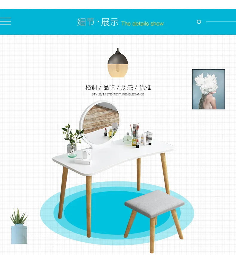 Bedroom Dresser Modern Dressing Table with Stool Mirror Dressing Table Bedroom Makeup Dressing Table Home Furniture