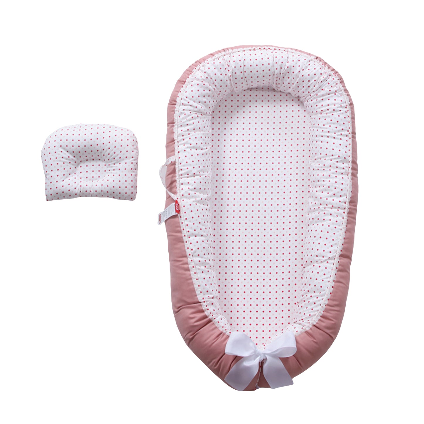 Baby Bed Foldable Washable Floral Print Baby Cot Infant Bassinet with Pillow Bedding Sets for Boys Girls 9 Colors