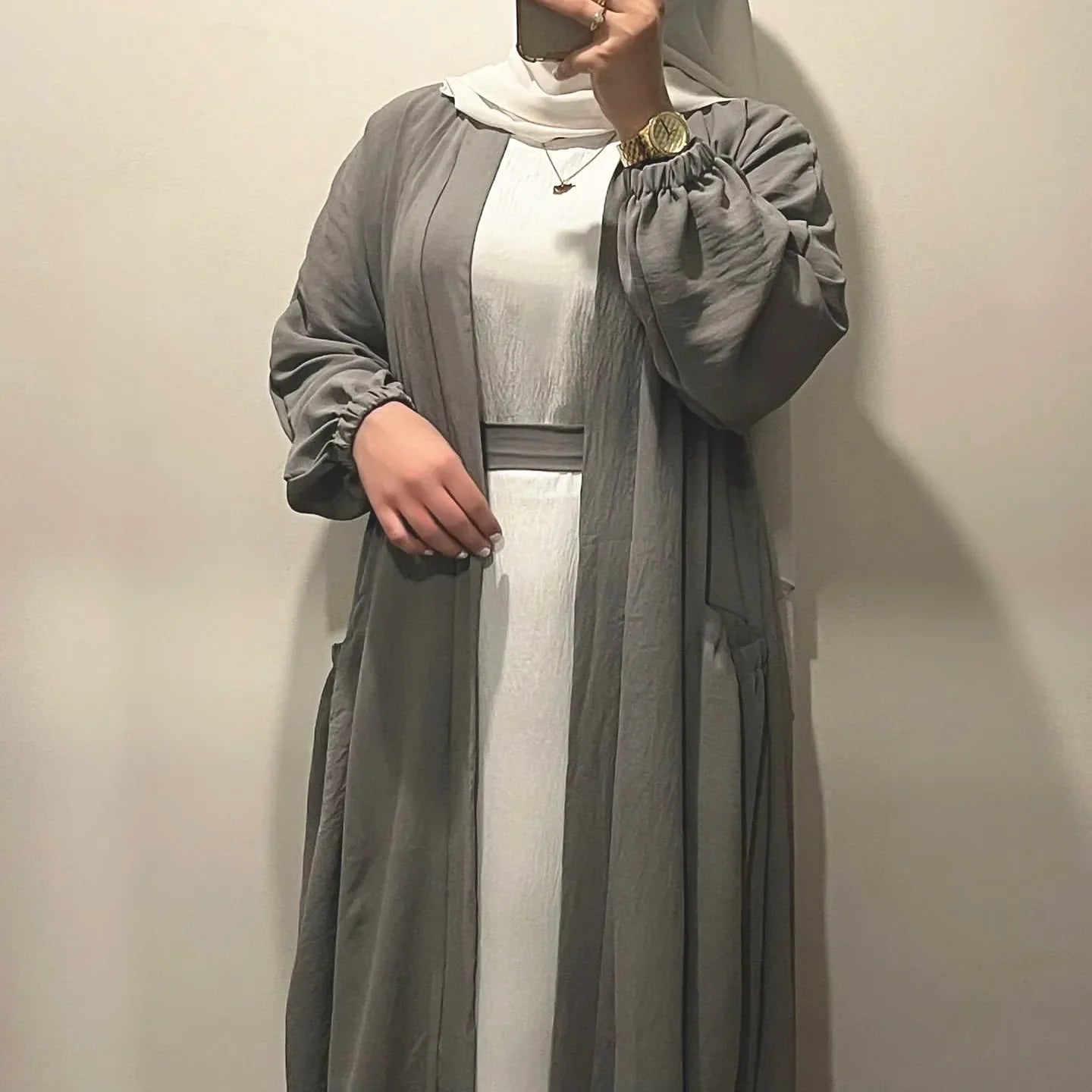 Ramadan Eid Abaya Dubai Turkey Hijab Dress Muslim Woman Kimono Modest Kaftan Robe Femme Islamic Clothing Open Abayas for Women
