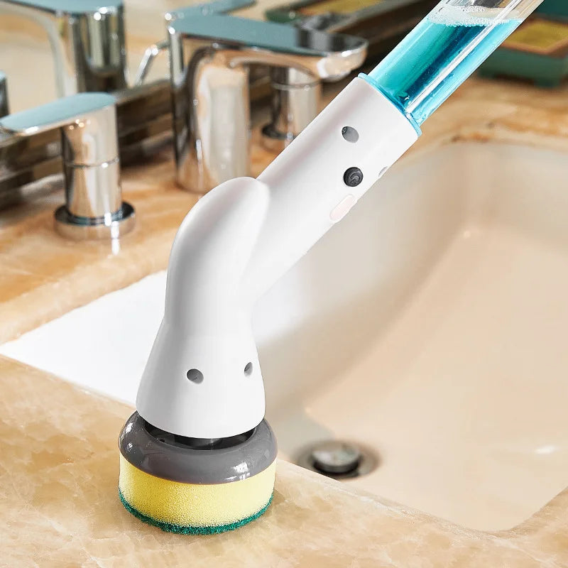 Electric Multipurpose Cleaning Brush Kitchen Gadgets Hair Brushes Bathroom Broom Toilet Household Cordless Spin Scrubber Mops