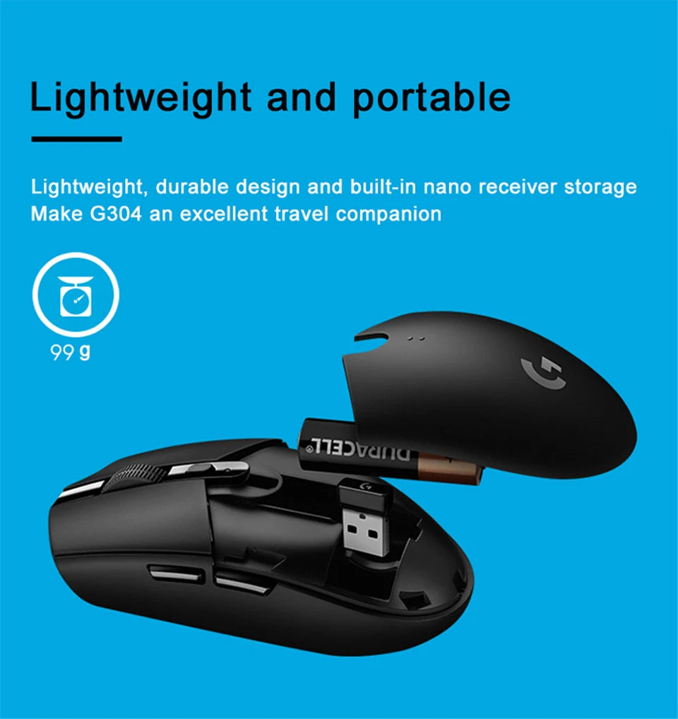 logitech G304 G305 G102 computer gaming 2.4G wireless mouse ergonomic mouse HERO Engine 12000DPI For LOL PUBG Fortnite Overwatch