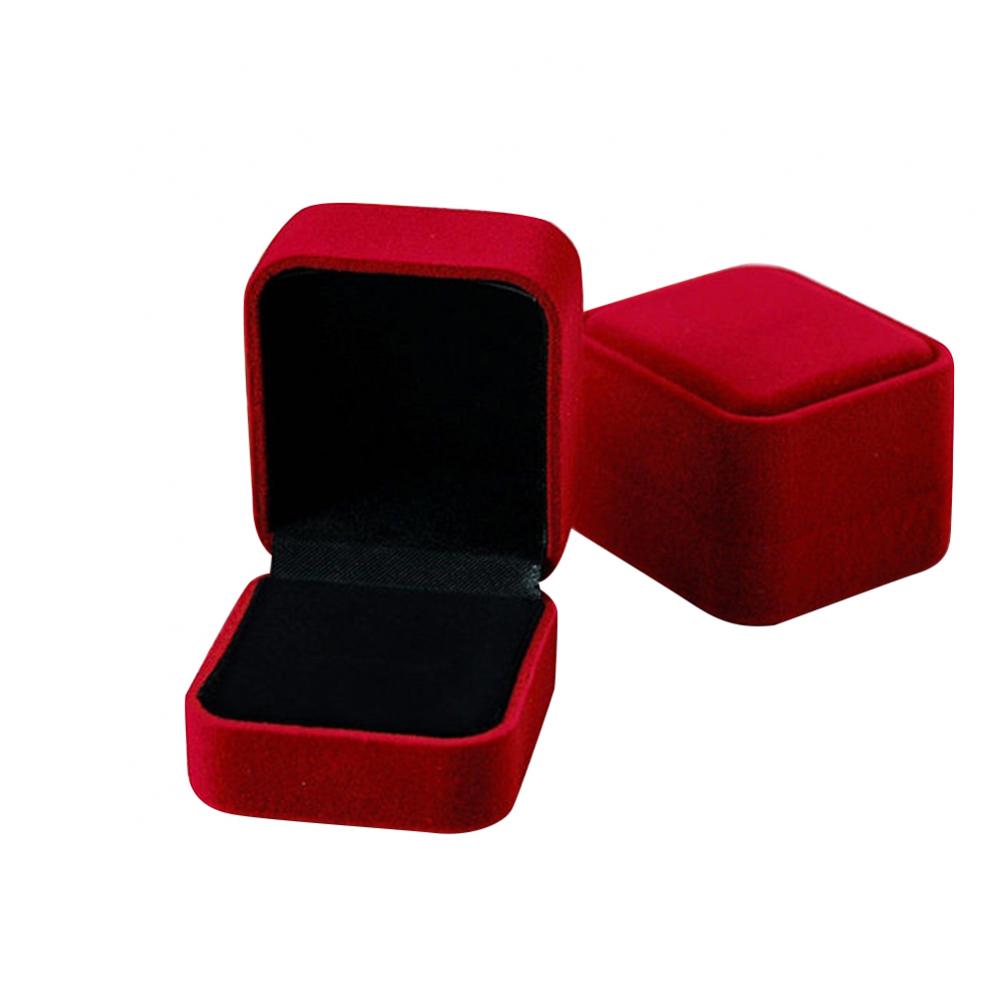 Rings Box Velvet Jewelry Box Display Holder Ring Earrings Necklace Bracelet Soft Organizer Case Wedding Jewelry Packaging Box