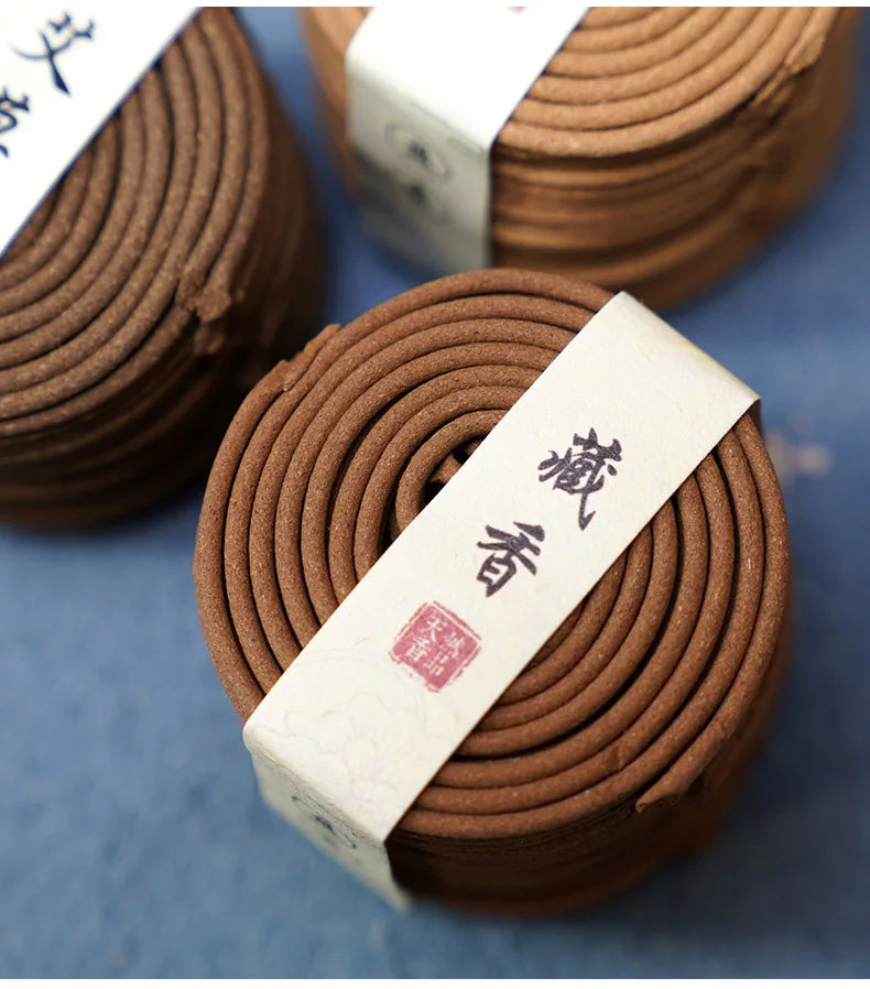 PINNY 2 Hours Natural Coil Incense Floral Scent Spiral Incense Rose Osmanthus Sandalwood Scent Purifying Air Worship Buddha