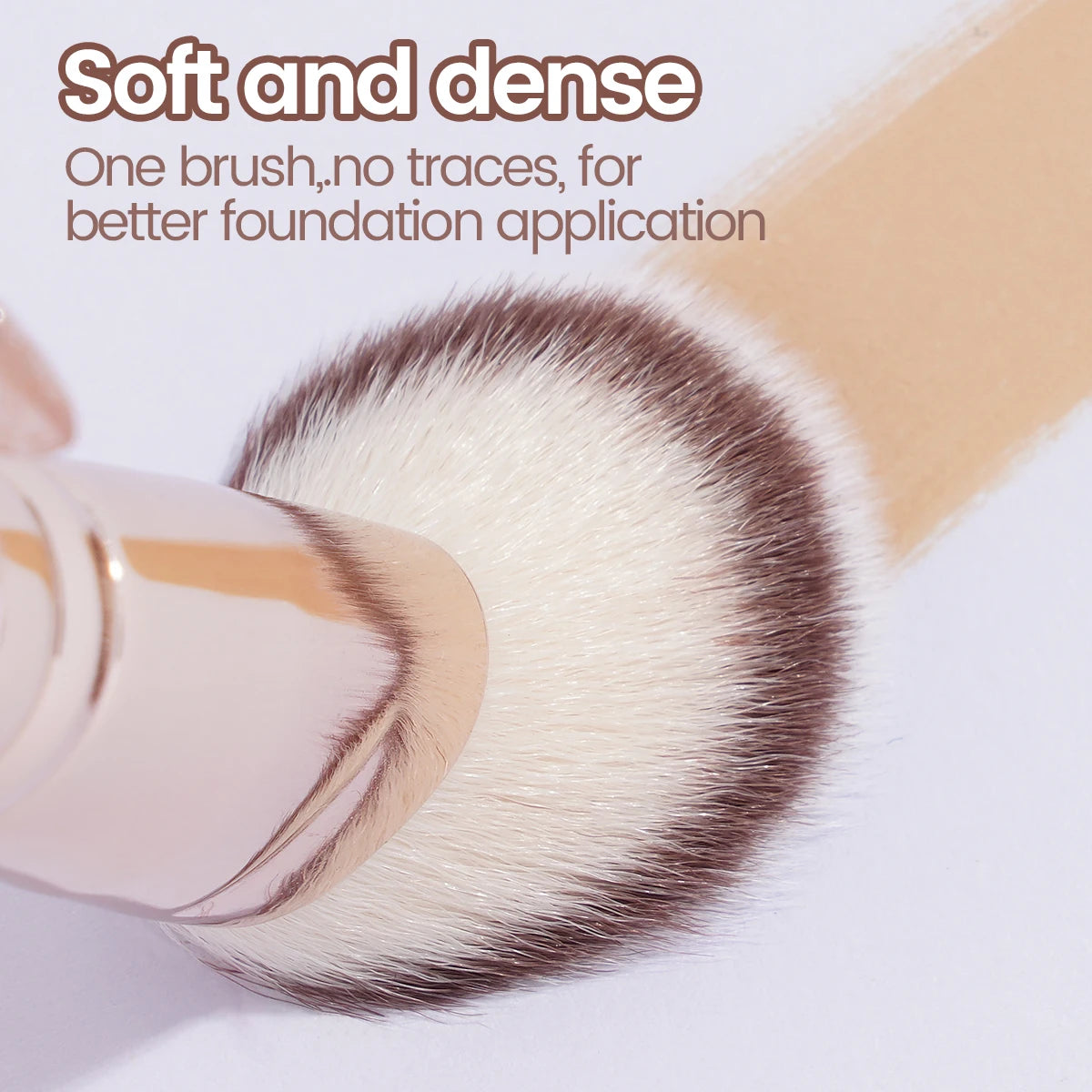 MAANGE Double Head Makeup Brushes 2 In 1 Flat/Angled Foundation Concealer Contour Brush for Blending Loose Powder Liquid Cream