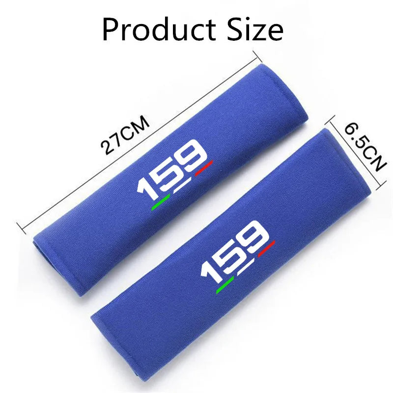 2pcs Car Safety Belt Cover Adjustable Seat Belt Cover Shoulder Strap Covers for Alfa Romeo 159 Auto Accessories