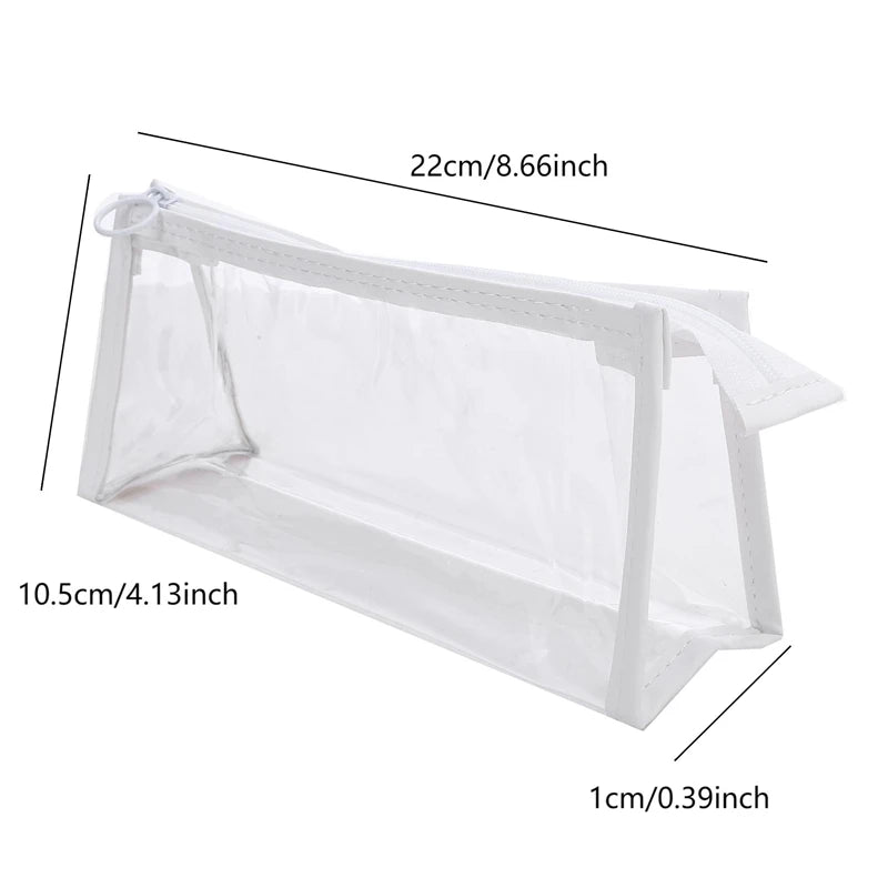 Kawaii Pencil Cases PVC Waterproof Pencil Bags Transparent Pen Pouch Trousse Scolaire School Supplies Cute Korean Stationery