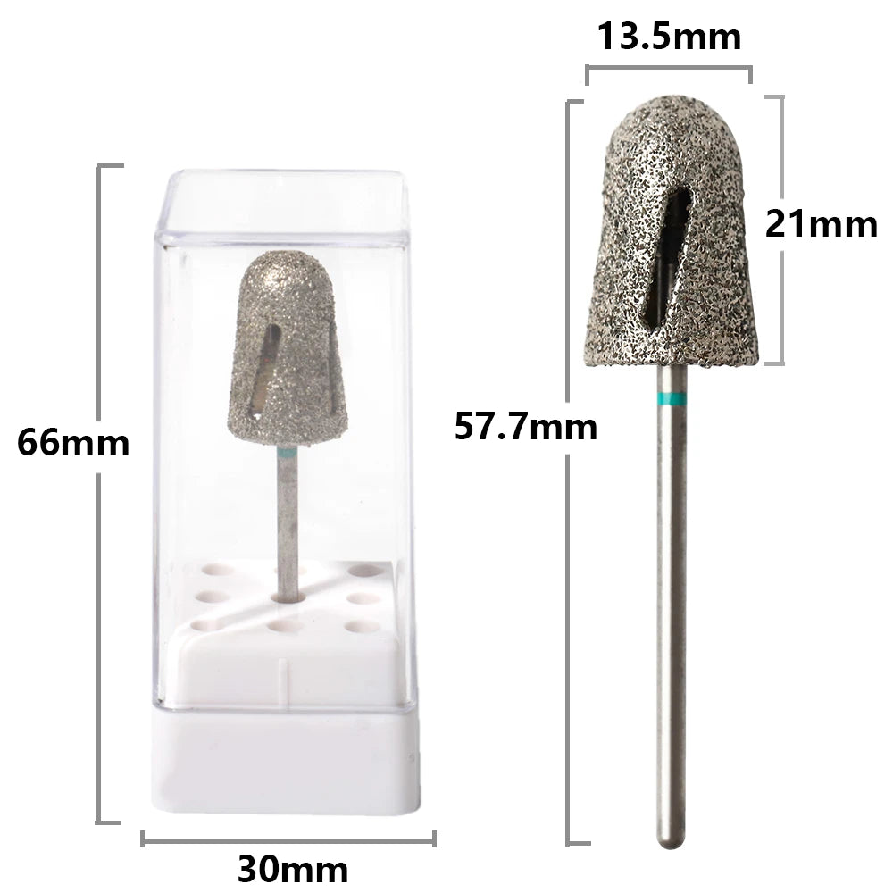 80/120# Nail Drill Bit Diamond pedicure polish Cap Foot Callus Cuticle Cutter Burr Manicure Accessories Milling Electric File