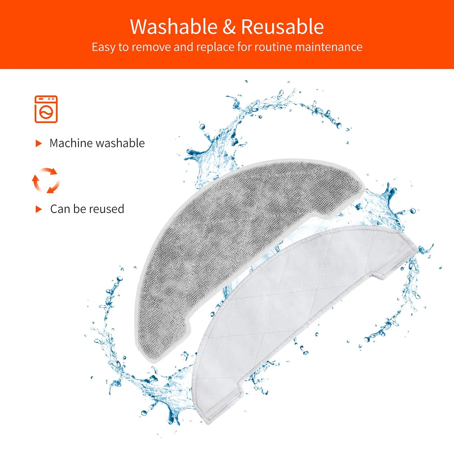 For Ultenic D5 Series D5S / D5S Pro / D5S Pro+ Robot Vacuum Cleaner Spare Parts Main Side Brush Hepa Filter Mop Rag Accessories