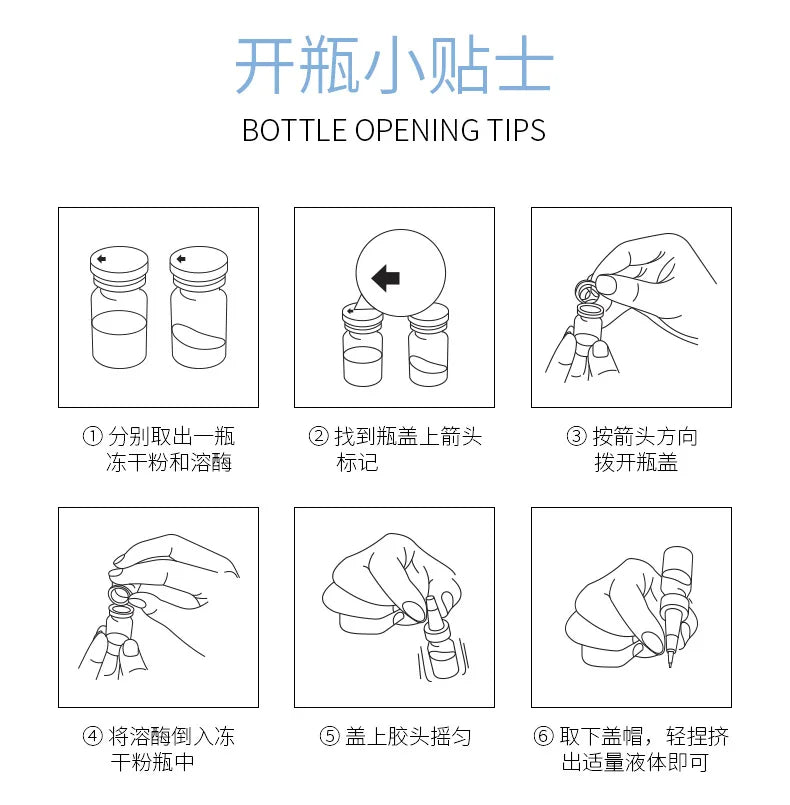 Sheep Placenta Face Serum Oligopeptide-1 Acne Treatment Serum Face Freeze-Dried Powder Repair Anti-Wrinkle Liquid Facial Serum