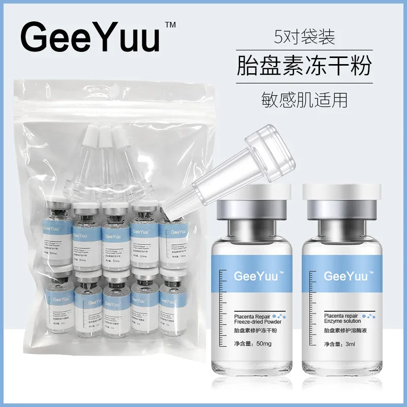 Sheep Placenta Face Serum Oligopeptide-1 Acne Treatment Serum Face Freeze-Dried Powder Repair Anti-Wrinkle Liquid Facial Serum