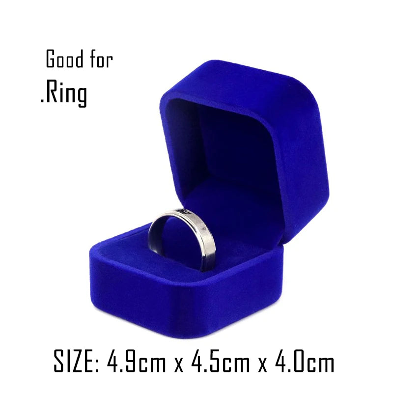 16 Style Lovely Cute Packaging Gift Jewelry Box Trinket Velvet Ring Earring Necklace Wedding Storage Display Holder Wholesale