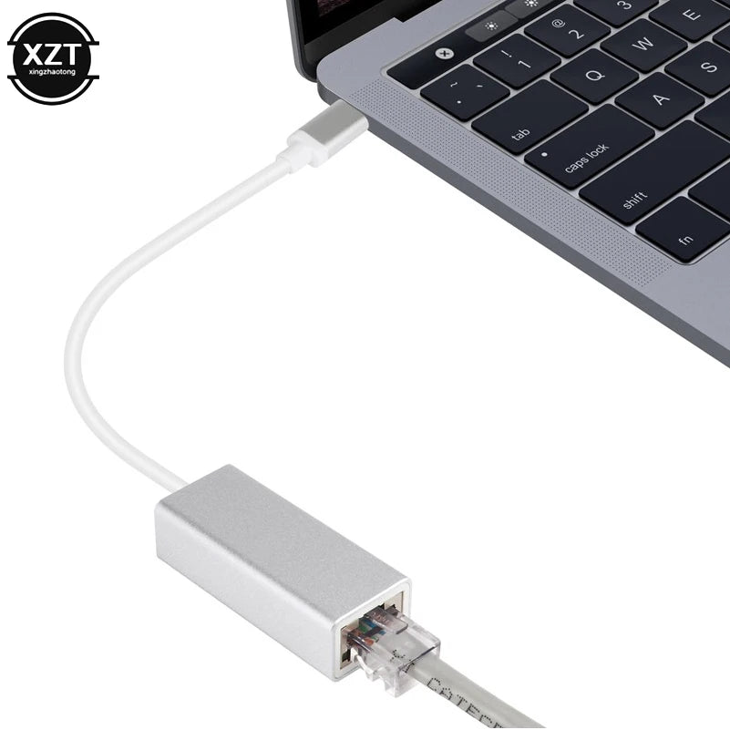 USB Type C Ethernet Adapter Network Card USB Type-C To RJ45 10/100Mbps Lan Internet Cable For MacBook PC Windows XP 7 8 10 LUX