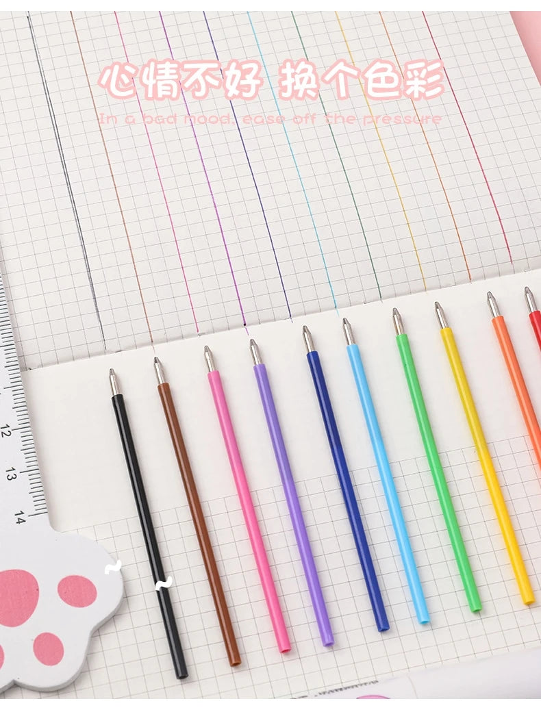 10 Colors Ballpoint Pen Kawaii Stationery Cute Pens Novelty Cute Kawaii Pen Student Writing Gel Pens Learning Office Supplies