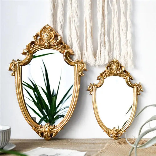 Vintage Mirror Exquisite Makeup Mirror Bathroom Wall Hanging Mirror Gifts For Woman Lady Decorative Mirror Home Decor Supplies