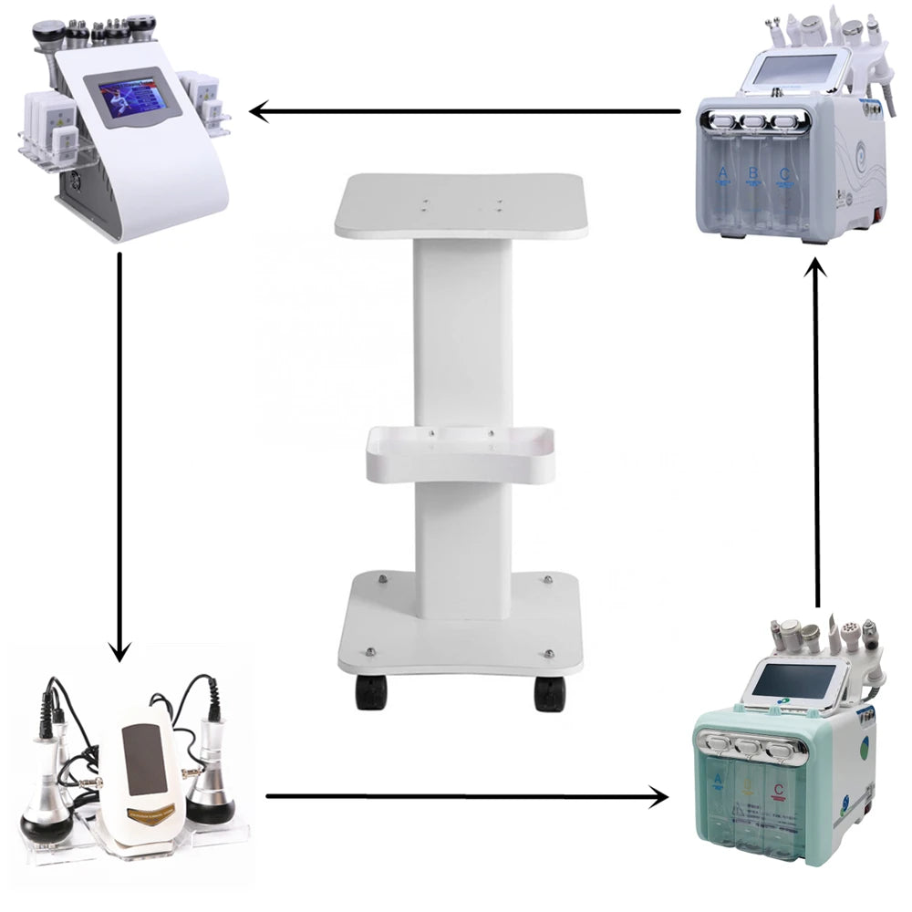 ABS Beauty Salon Trolley Salon Use Pedestal Rolling Cart Wheel Aluminum Stand Personal Care Appliance Parts