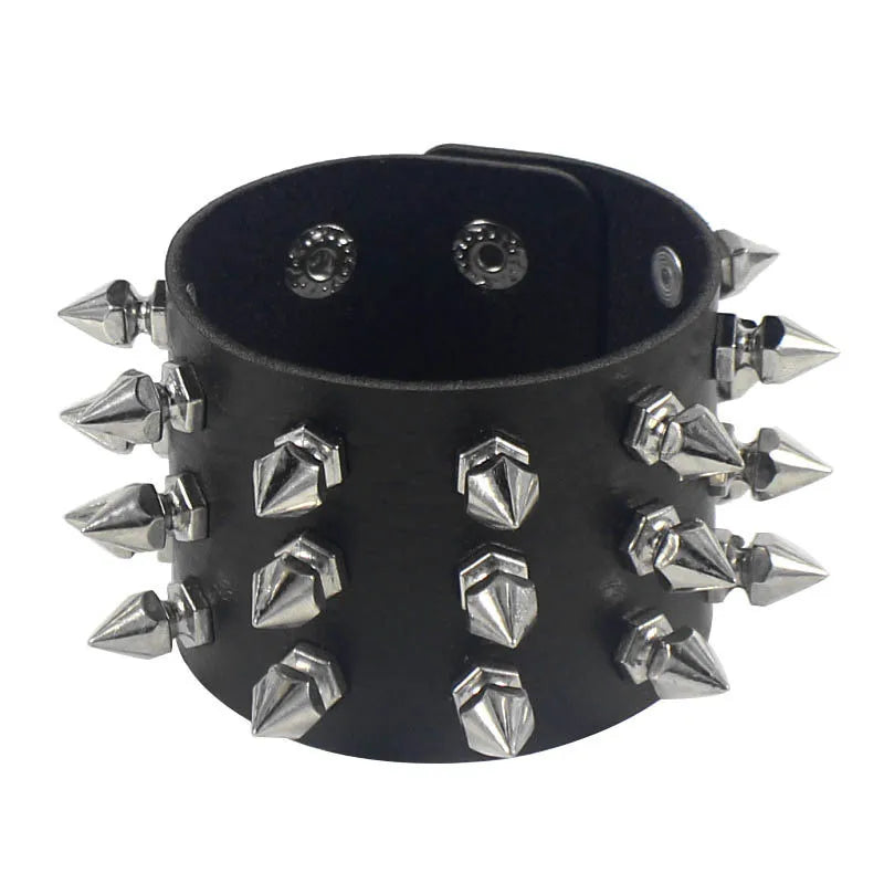 2022 Punk Rivet Nightclub Trend Bracelet Skull Bracelets Bangle Stainless steel Gothic Multi-level Fashion Jewelry wholesale