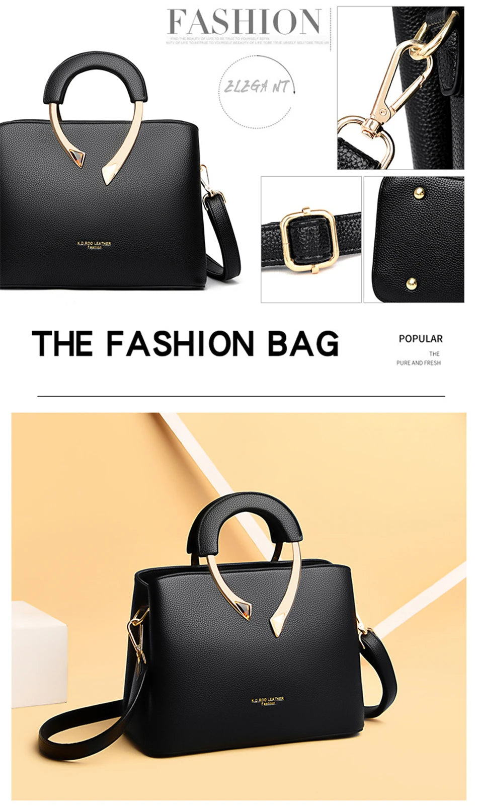 GENUINE VANDERWAH High Quality Leather Casual Tote Luxury Handbags Women Bags Designer Shoulder Crossbody Bags for Women 2021