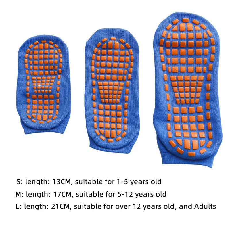Cotton Kids Adults Anti-Slip Sock Trampoline Sock Cotton Breathable Short Socks Elasticity Sport Boy Girl  Outside Child Socks