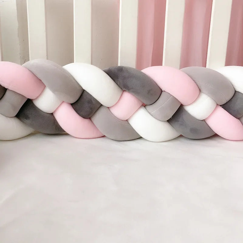 1M/2.2M/3M Baby Braid Bumper for Newborn Crib Kids Cot Protector Baby Crib Bumper Bedding Sets Bumpers In The Crib Cot Bebe