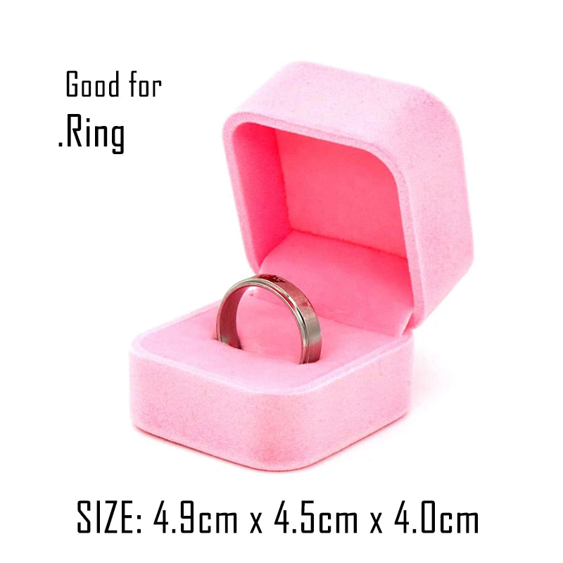 16 Style Lovely Cute Packaging Gift Jewelry Box Trinket Velvet Ring Earring Necklace Wedding Storage Display Holder Wholesale