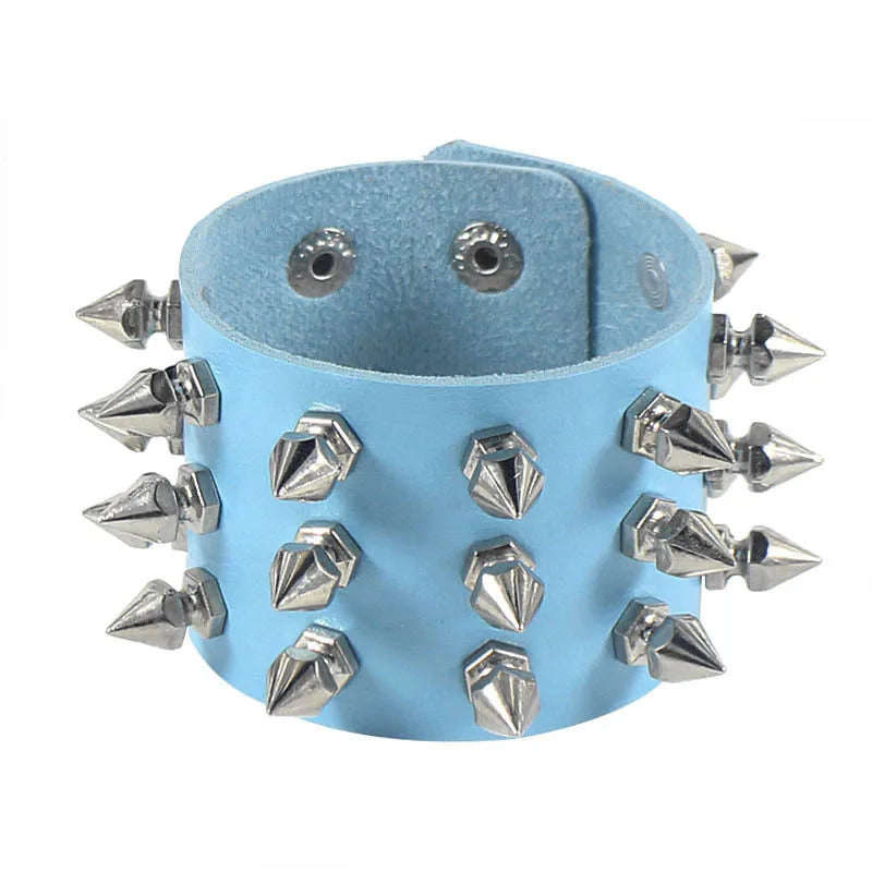 2022 Punk Rivet Nightclub Trend Bracelet Skull Bracelets Bangle Stainless steel Gothic Multi-level Fashion Jewelry wholesale