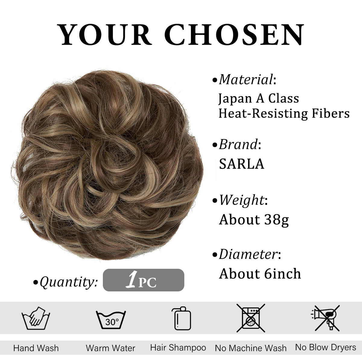 Synthetic Hair Bun Extensions Messy Curly Elastic Hair Scrunchies Hairpieces Synthetic Chignon Donut Updo Hair Pieces for Women