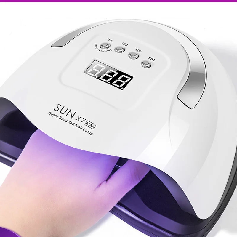 180W SUN X7 MAX UV LED Lamp for Manicure Nail Lamps Nail Dryer for Curing UV Gel Nail Tools With Sensor LCD Display