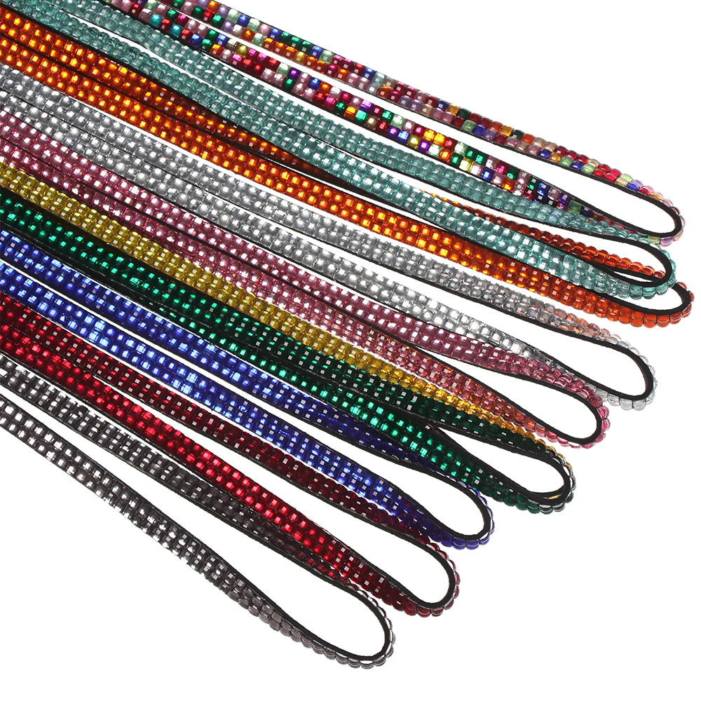 12Colors Mobile Phone Hanging Rope Rhinestone Bling Crystal Lanyard Badge ID Card Holder Neck Strap Sparkly Clip Office Supplies