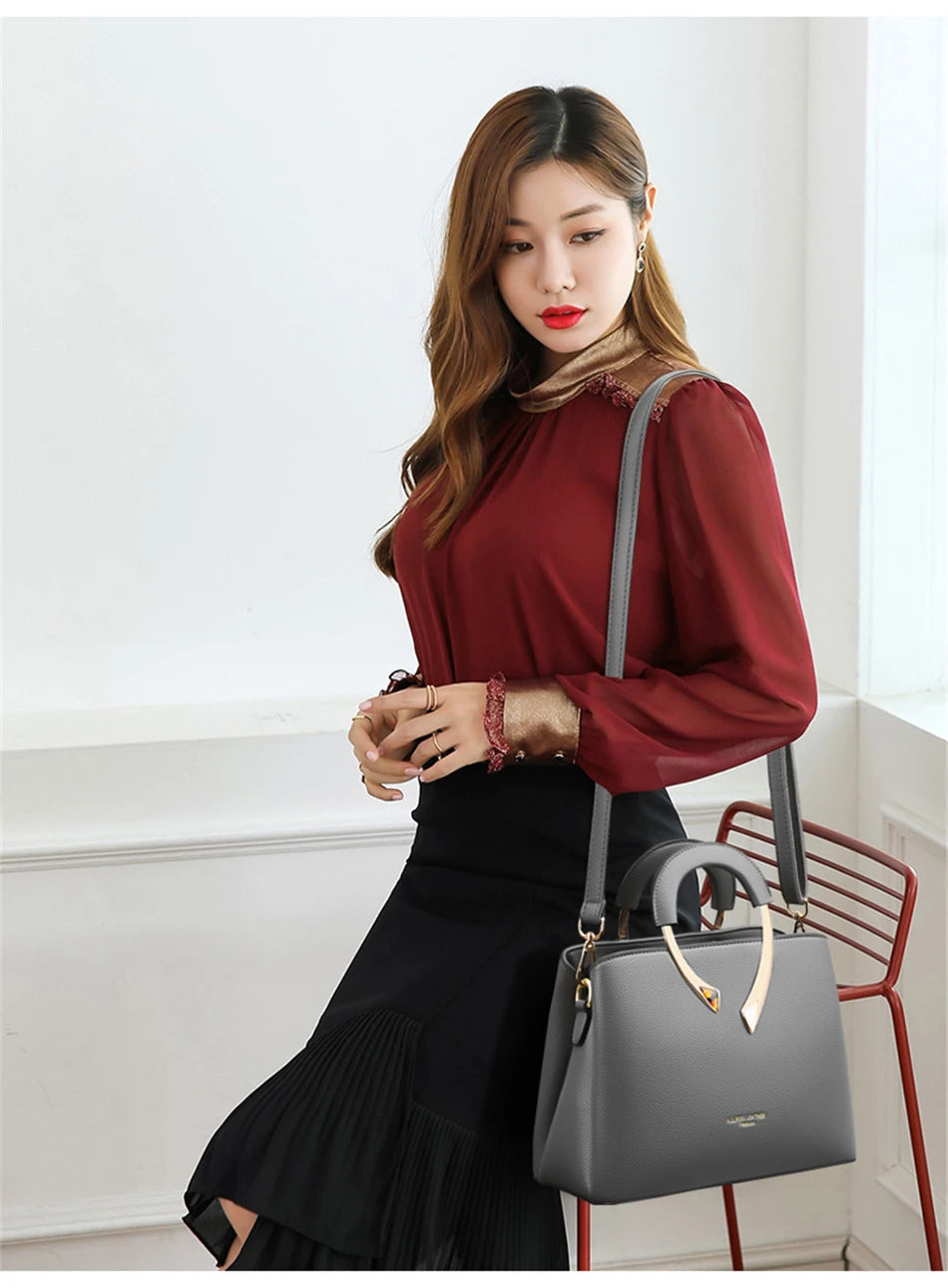 GENUINE VANDERWAH High Quality Leather Casual Tote Luxury Handbags Women Bags Designer Shoulder Crossbody Bags for Women 2021