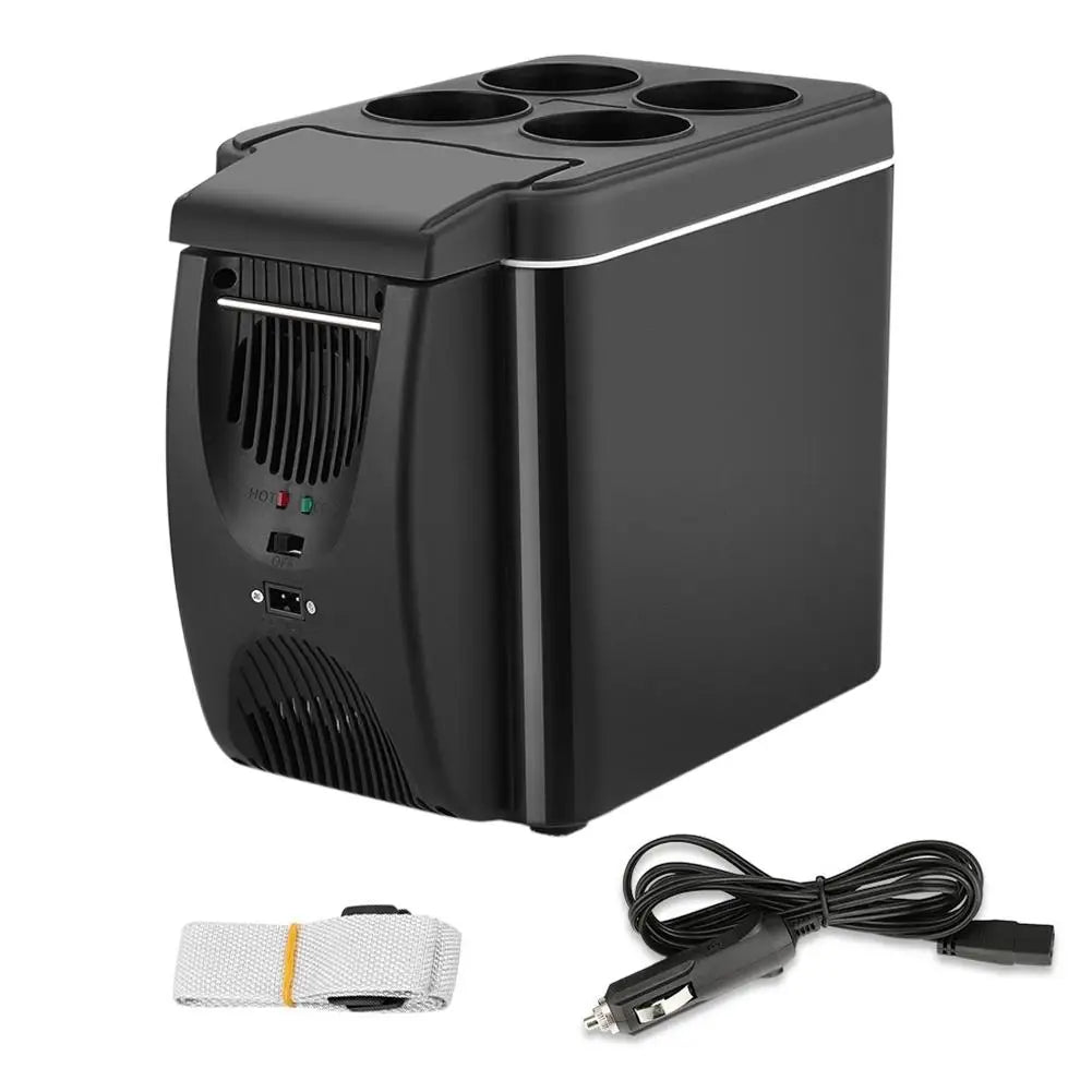 12V Refrigerator in the Car Freezer Heater 6L Mini 2 in 1 Car Freezer Cooler Warmer Electric Fridge Portable Travel Icebox