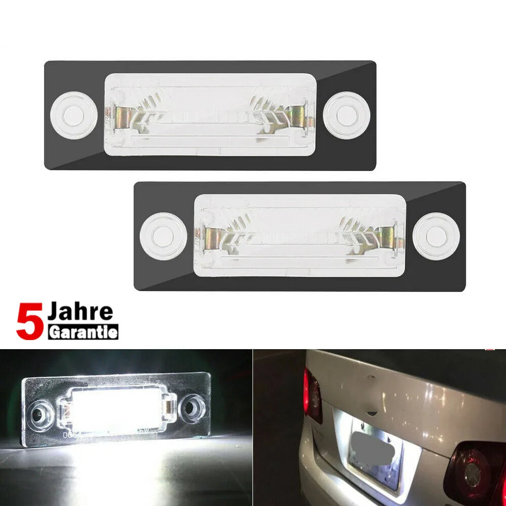 2pcs Halogen Number License Plate Light Lamp For VW Passat B5 B6 Caddy Touran Golf Transporter T5 T6 Jetta Skoda Superb