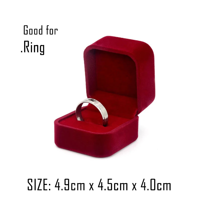 16 Style Lovely Cute Packaging Gift Jewelry Box Trinket Velvet Ring Earring Necklace Wedding Storage Display Holder Wholesale