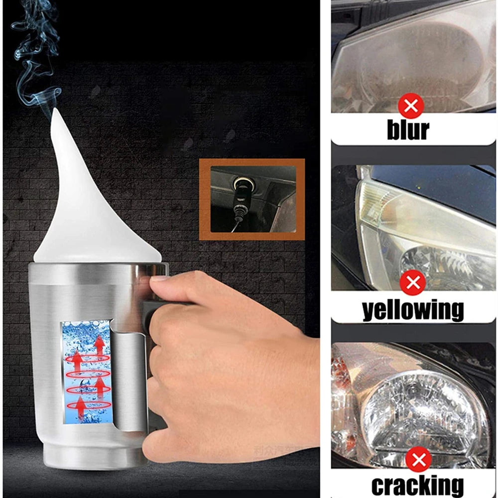 Headlight Polishing Steam Fumigator Restoration Kit Mug Steamer US EU Power Supply Evaporator Car Headlight Renovation Tools