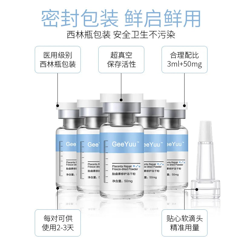 Sheep Placenta Face Serum Oligopeptide-1 Acne Treatment Serum Face Freeze-Dried Powder Repair Anti-Wrinkle Liquid Facial Serum