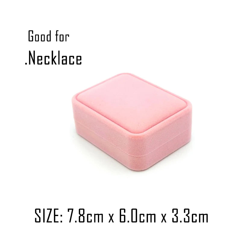 16 Style Lovely Cute Packaging Gift Jewelry Box Trinket Velvet Ring Earring Necklace Wedding Storage Display Holder Wholesale