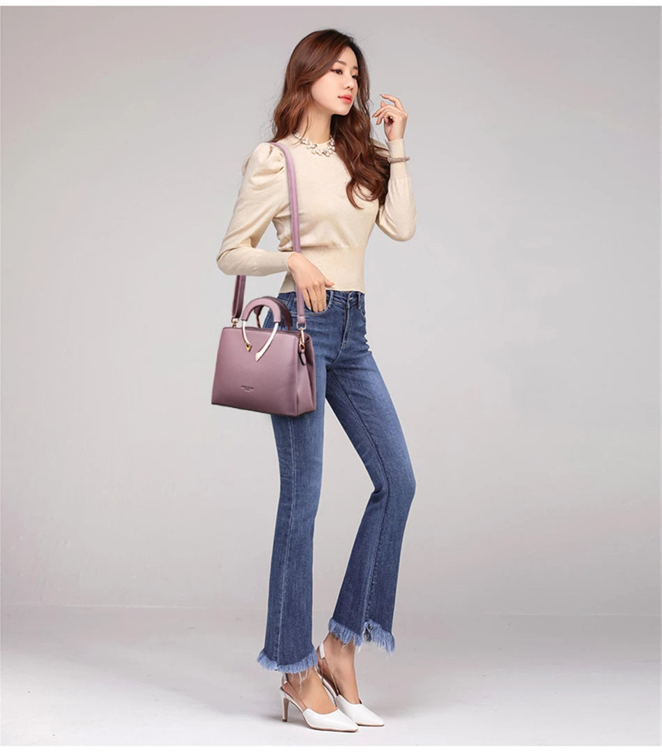 GENUINE VANDERWAH High Quality Leather Casual Tote Luxury Handbags Women Bags Designer Shoulder Crossbody Bags for Women 2021