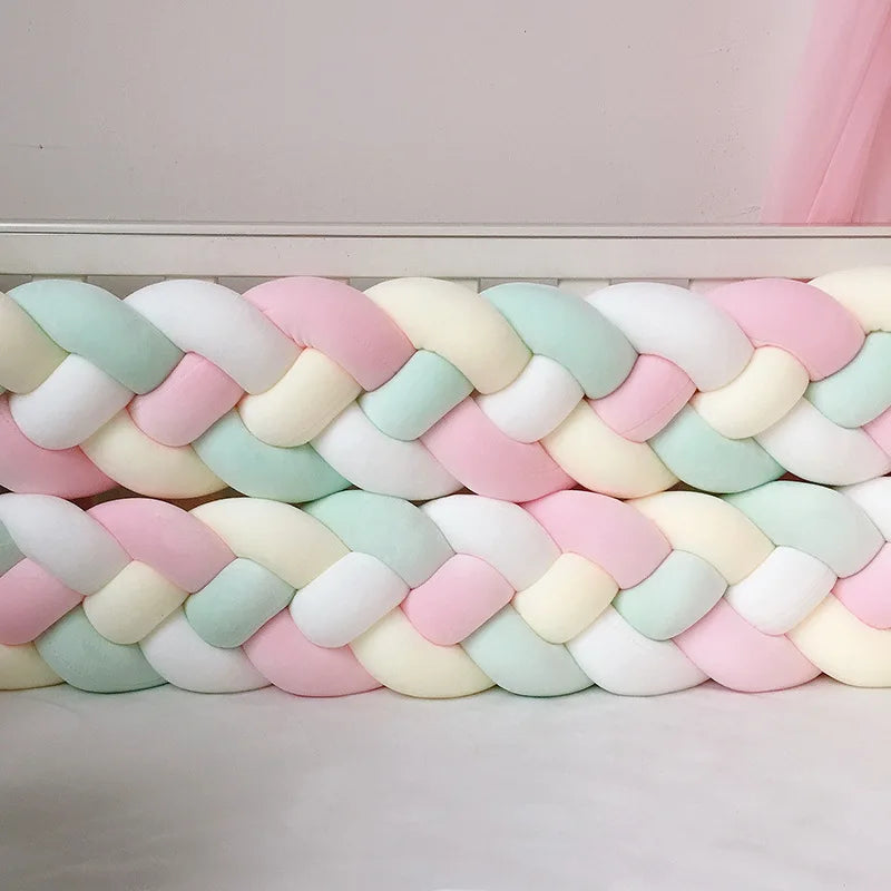 1M/2.2M/3M Baby Braid Bumper for Newborn Crib Kids Cot Protector Baby Crib Bumper Bedding Sets Bumpers In The Crib Cot Bebe