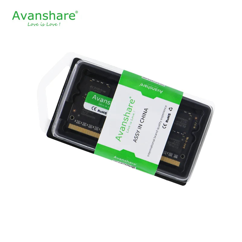 Avanshare 10Pcs Laptop Memory RAM DDR3 DDR3L 8GB 4GB 1600MHz 1333MHz SODIMM 1.35V 1.5V PC3/PC3L-12800S PC3-10600S Non-ECC