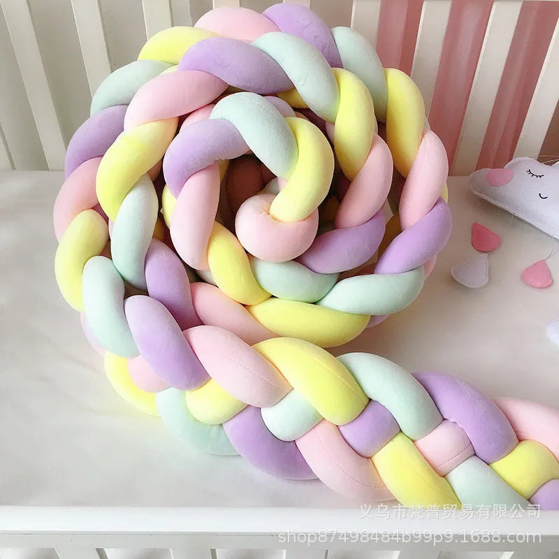 1M/2.2M/3M Baby Braid Bumper for Newborn Crib Kids Cot Protector Baby Crib Bumper Bedding Sets Bumpers In The Crib Cot Bebe