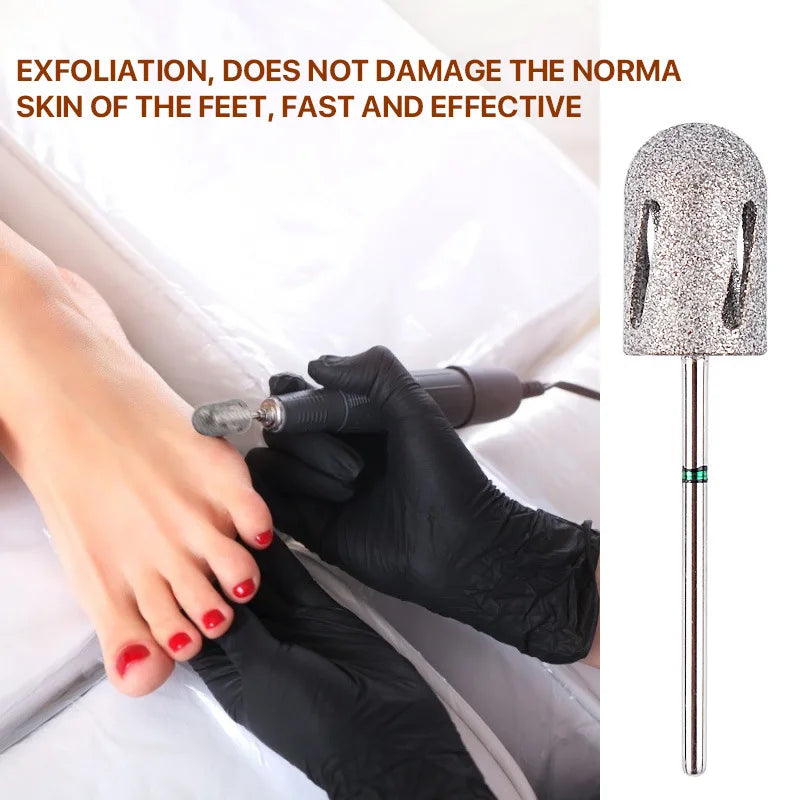 80/120# Nail Drill Bit Diamond pedicure polish Cap Foot Callus Cuticle Cutter Burr Manicure Accessories Milling Electric File